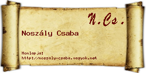 Noszály Csaba névjegykártya